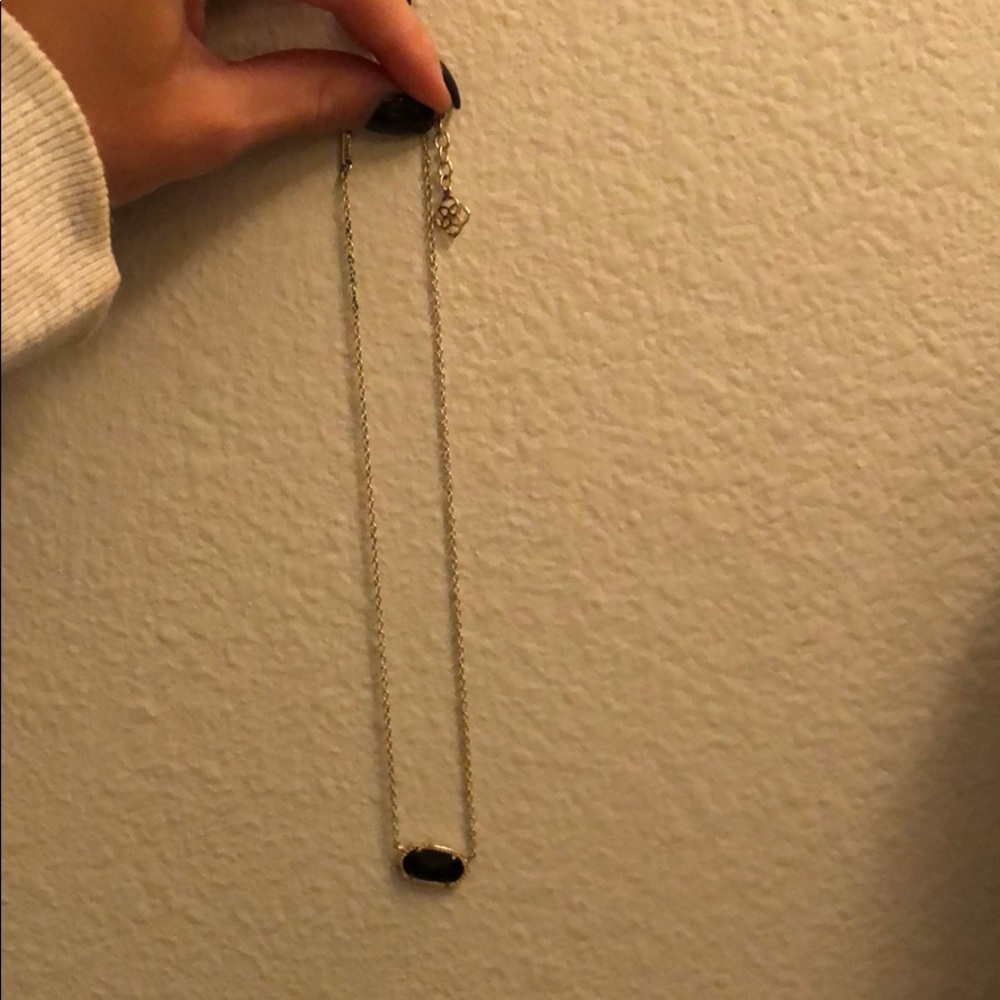 Kendra Scott Elisa Gold Pendant Necklace in Black